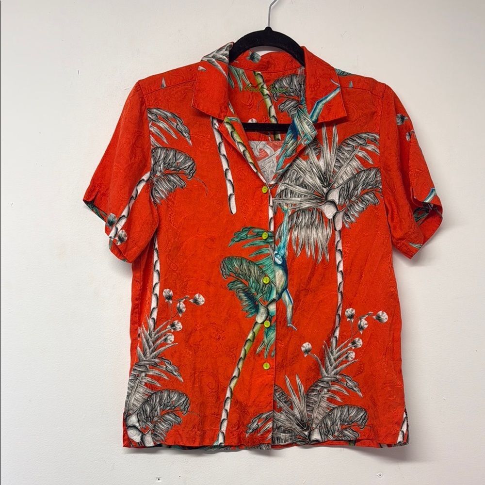 Robert Graham Red and Green Button Down Shirt